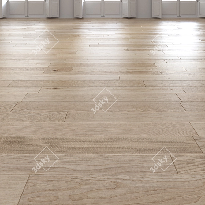 Natural Oak Light Floor - High-Quality, Easy-to-Merge 3D model image 1