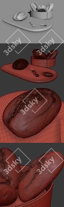 Ultimate Bread Set 3D model image 3