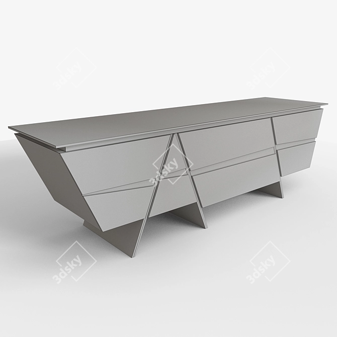 Modern Chest of Drawers - 2220*580*680 3D model image 3