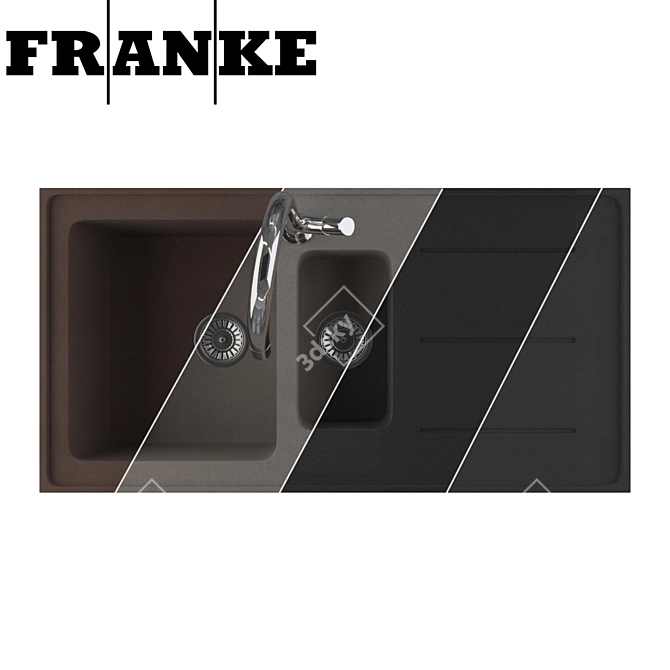 Franke Impact IMG 651: Stylish Fragranit Sink 3D model image 1