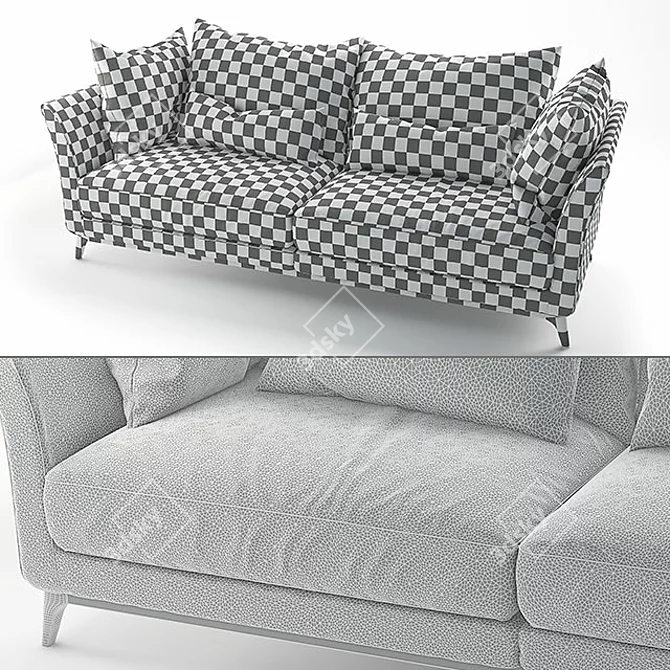 Elegant Contrepoint Sofa by Roche Bobois 3D model image 3