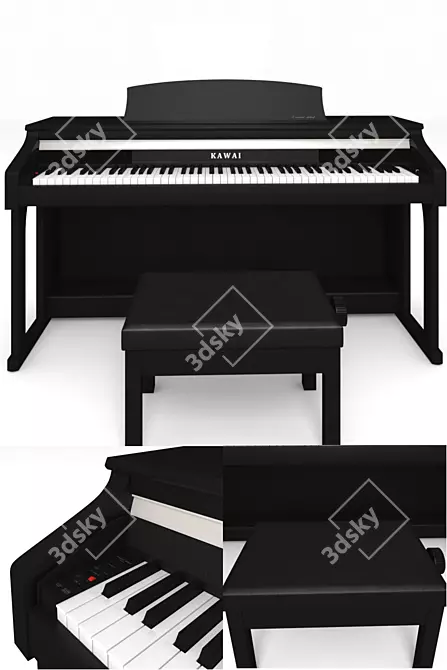 Kawai CA15 - Premium Black Satin 3D model image 2