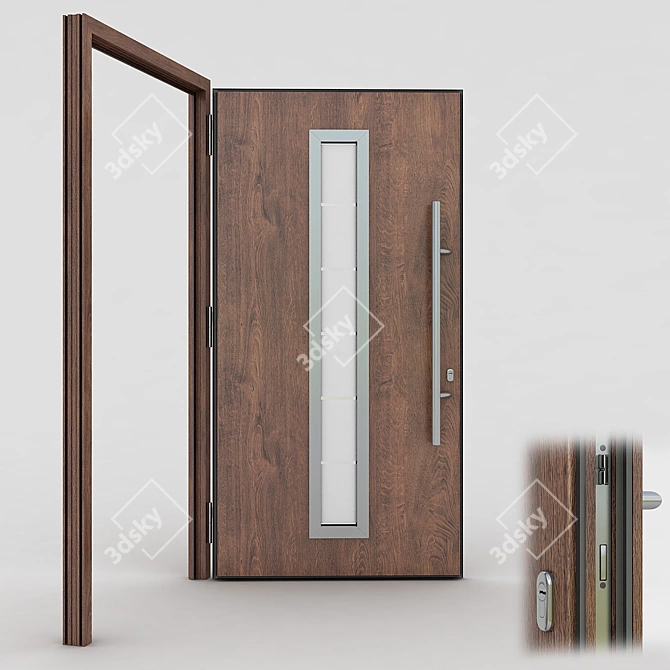 Hormann S700 Entrance Door: Accurate 3D Model 3D model image 3