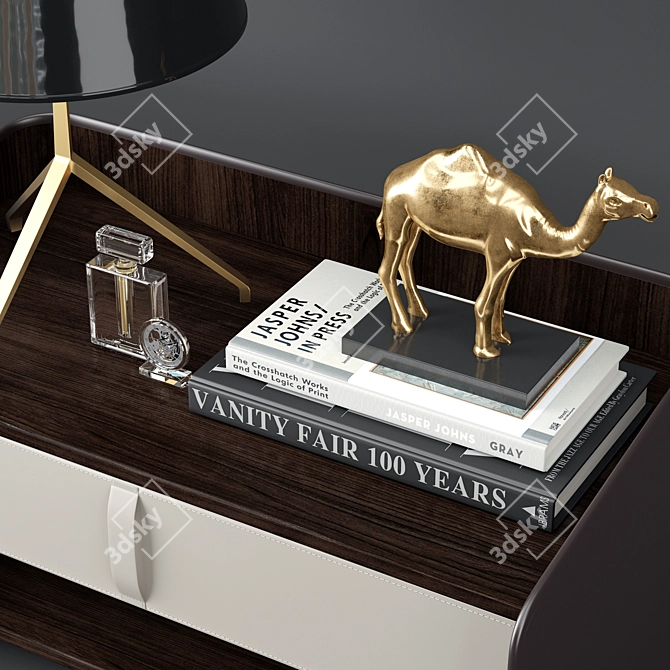 Sleek Sophistication: Flou Gentleman Nightstand 3D model image 2