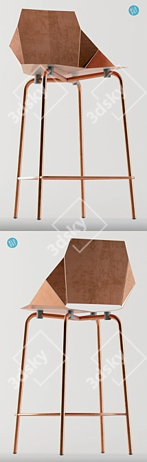 Contemporary Copper Stool: Blu Dot's Real Good Design 3D model image 2