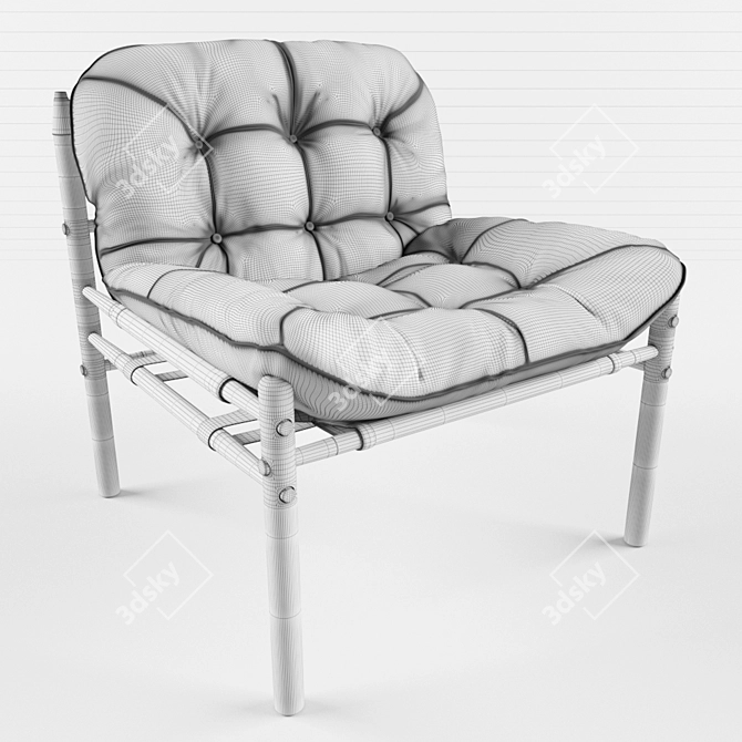 Arne Norell Rosewood Lounge Chair 3D model image 2