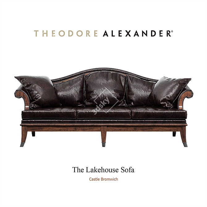 Theodore Alexander Lakehouse Mahogany Sofa 3D model image 1