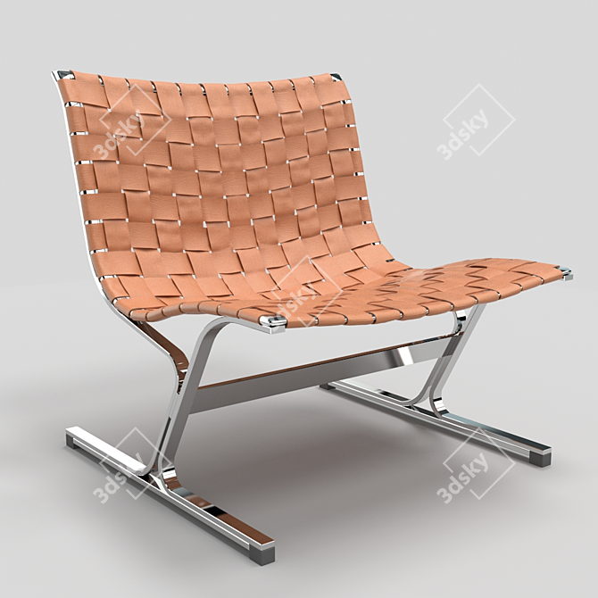 Vintage Luar Lounge Chairs - Ross Littel for ICF Italy 1965 3D model image 1