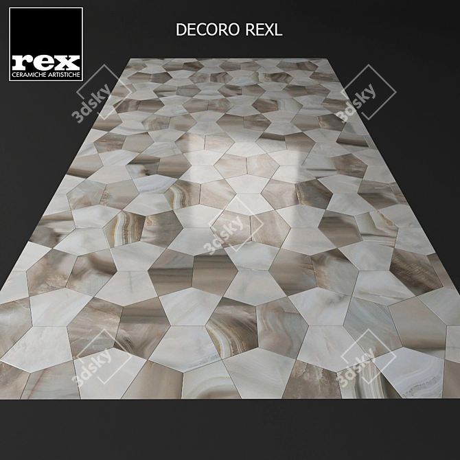 Stylish DECORO REXL PLAZA Tiles 3D model image 1