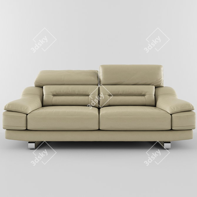 Modern 3 Seater Sofa - Sleek Design & Optimal Comfort 3D model image 3