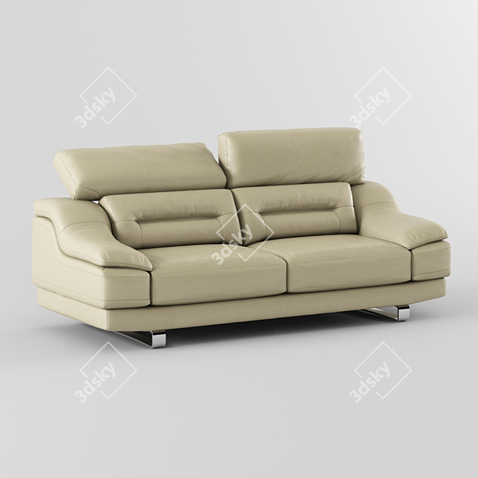 Modern 3 Seater Sofa - Sleek Design & Optimal Comfort 3D model image 2