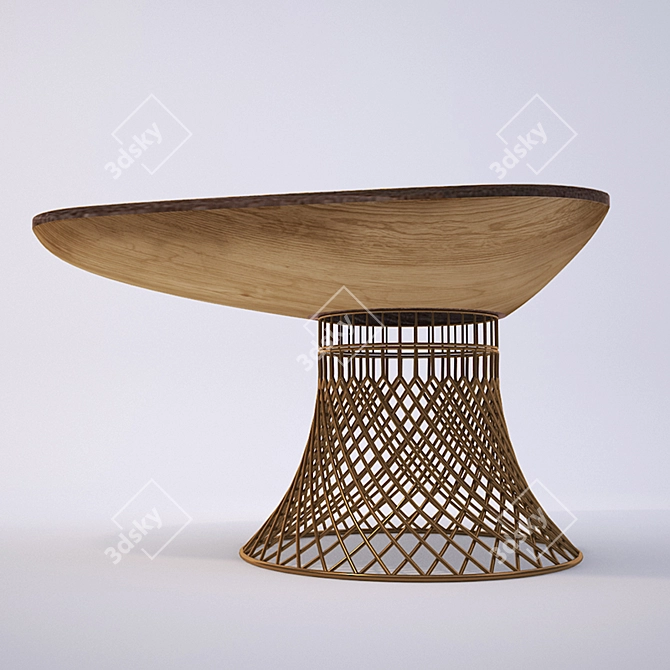 Sleek UFO Dining Table 3D model image 1