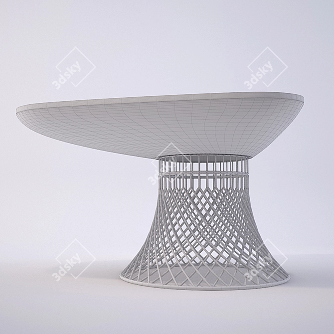 Sleek UFO Dining Table 3D model image 2