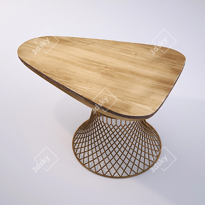 Sleek UFO Dining Table 3D model image 3