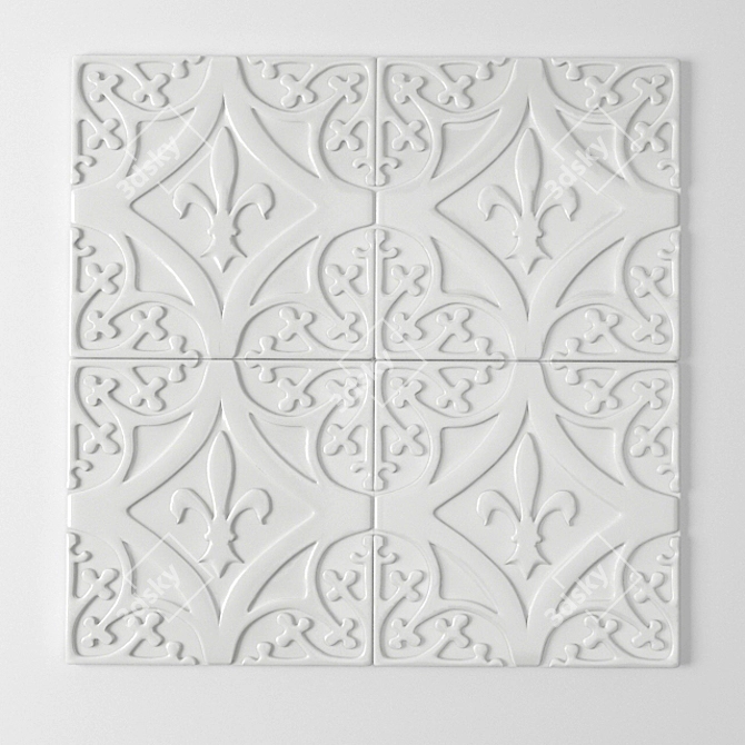 Waterworks Church Tile: Elegant Decor for Any Space 3D model image 1