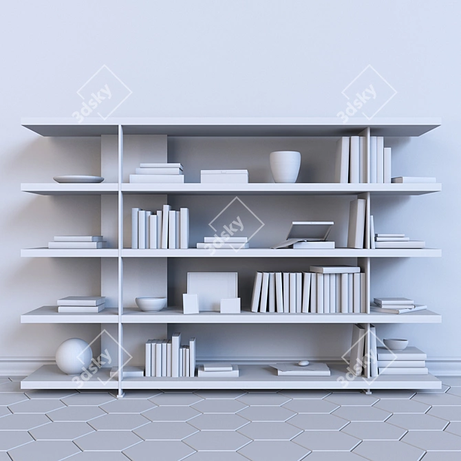 Poliform Bristol Library: 3D Model & Decor 3D model image 3