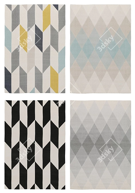 Stylish Benuta Rugs in Multicolor! 3D model image 2