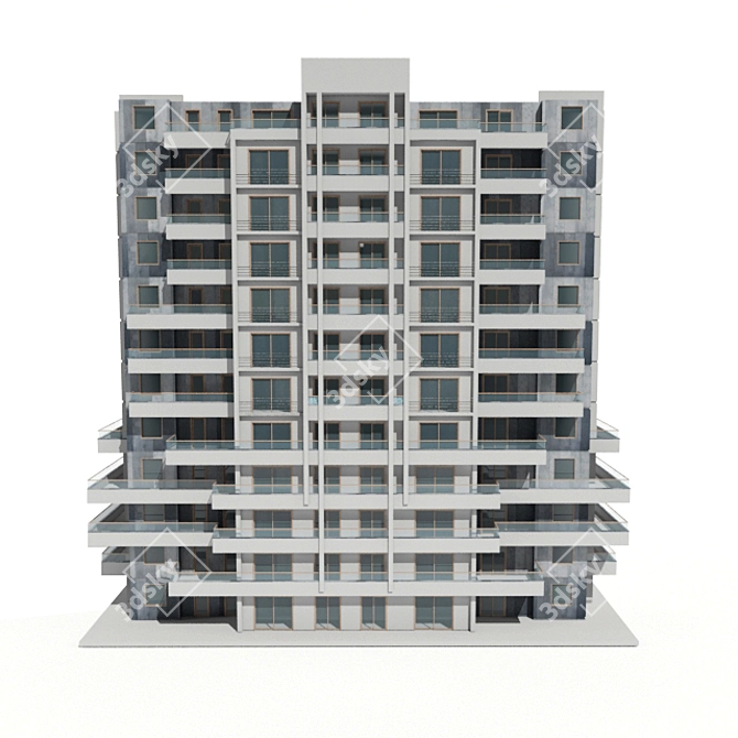 Title: Sleek Urban Architecture 3D model image 2