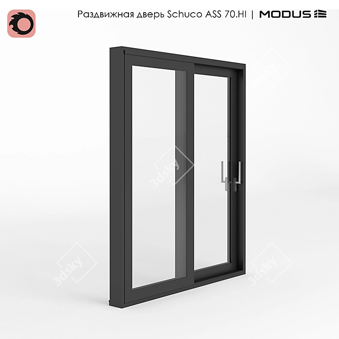 Schuco ASS 70.HI - ST 1A Sliding Door 3D model image 1