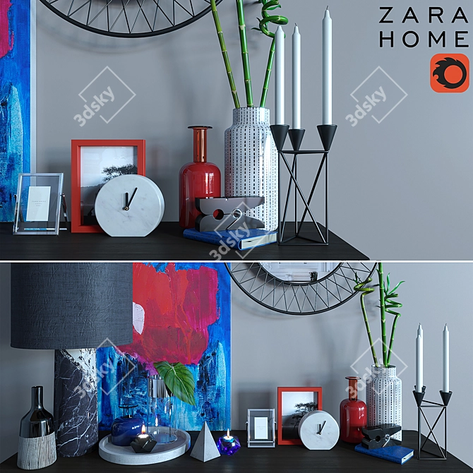 ZARA HOME Decor Set 3D model image 2