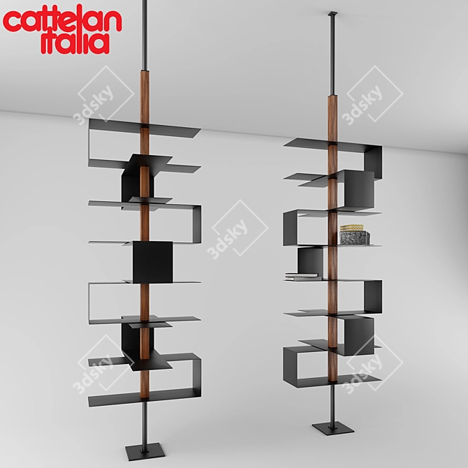 Cattelan Tokyo: Sleek & Spacious Bookshelf 3D model image 1