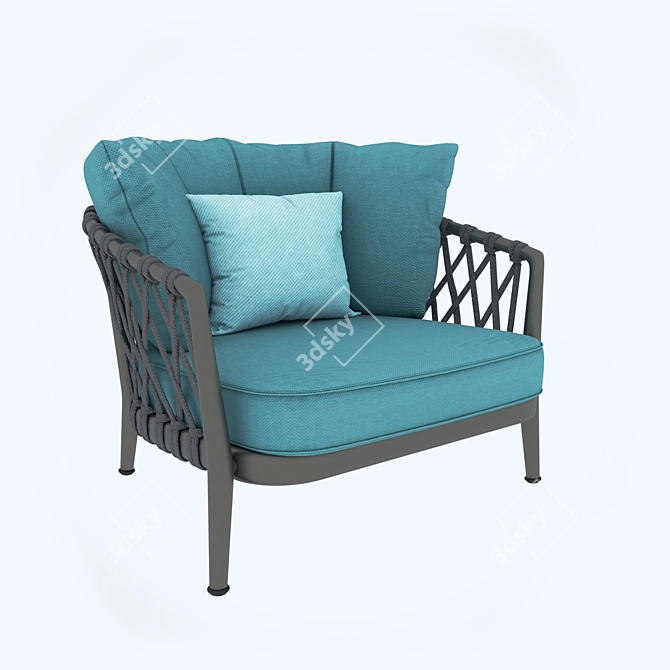 Modern Italian Armchair: Erica B&B 3D model image 1