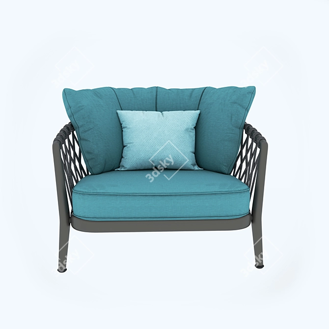 Modern Italian Armchair: Erica B&B 3D model image 2