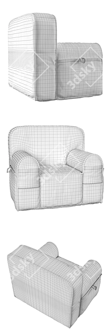 CozyKid™ Loveseat: Small-Sized Child Chair 3D model image 3