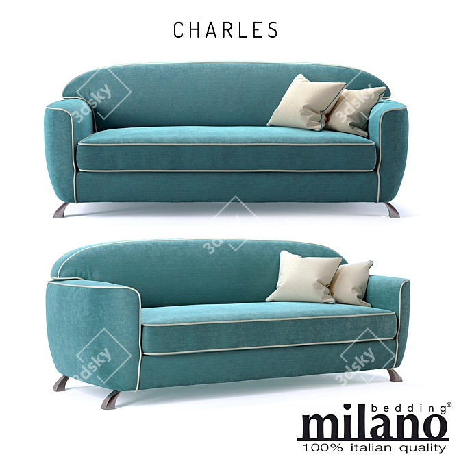 Italian Sofa Bed by Milano Bedding 3D model image 1