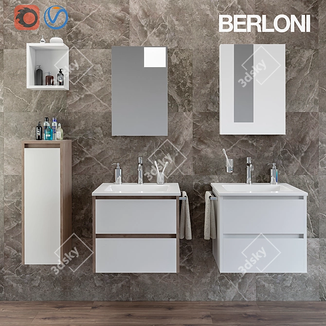 Berloni Form: Complete Bathroom Sets 3D model image 1