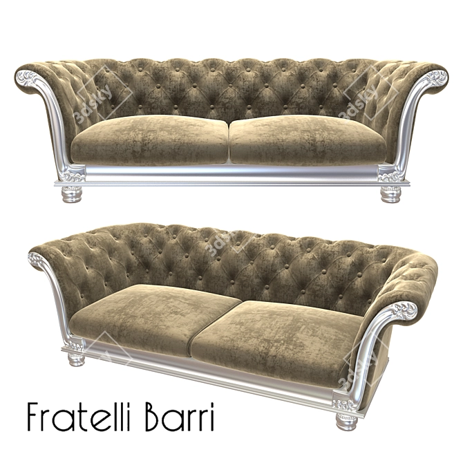 VENEZIA FB.SF3.VZ.75 Fratelli Barri Sofa 3D model image 1