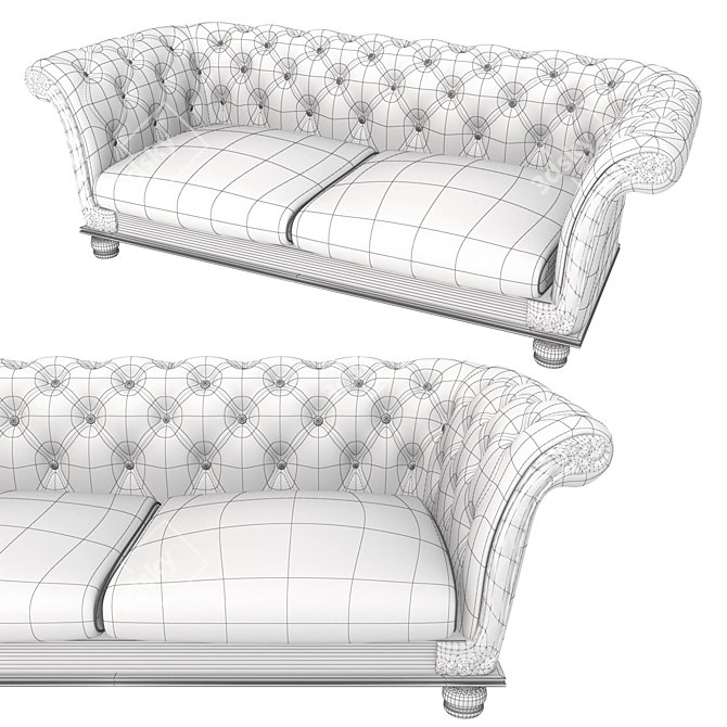 VENEZIA FB.SF3.VZ.75 Fratelli Barri Sofa 3D model image 3