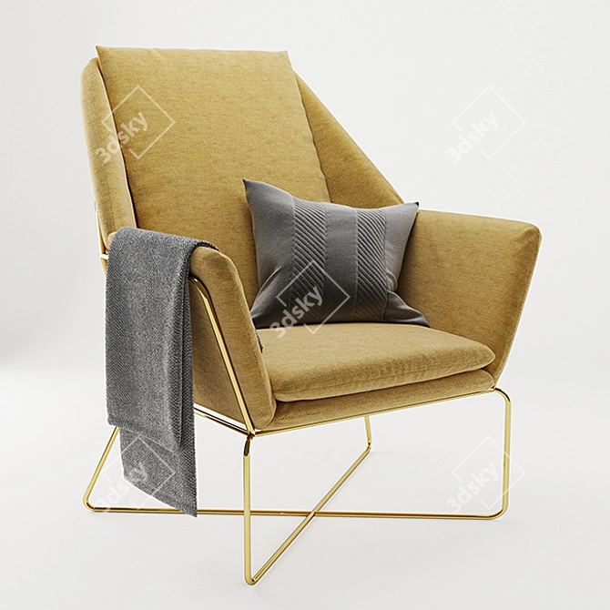 Elegant Relax Armchair 3D model image 1