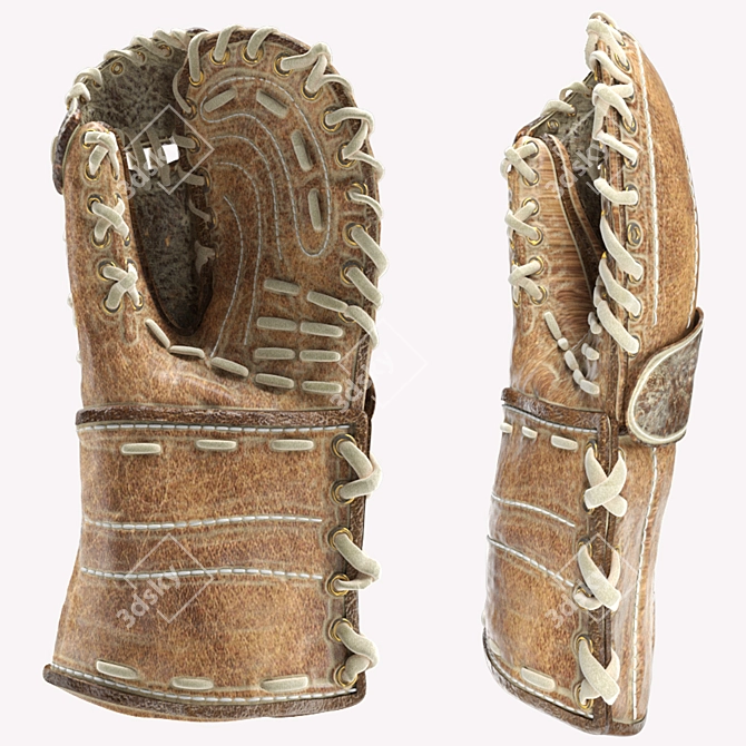 Vintage Hockey Glove 3D model image 1