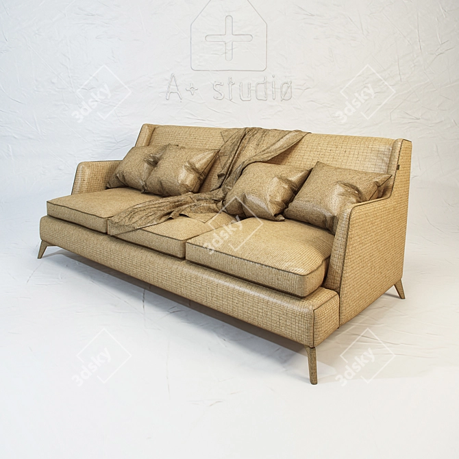 VIBIEFFE Class 680 Sofa: Ultimate Comfort & Style 3D model image 2