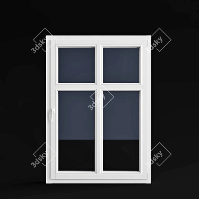 Elegant Arch Window & Door Set 3D model image 2