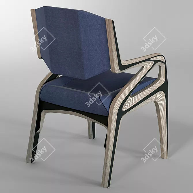 Contemporary Cyan Chiar | 880mm Height | 600mm Length | 600mm Width 3D model image 2