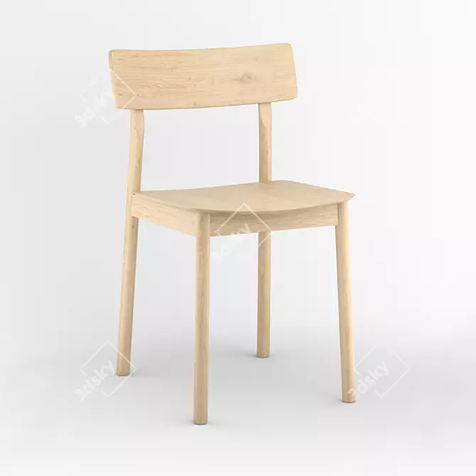WOUD Pause Dining Chair: Contemporary Elegance 3D model image 1