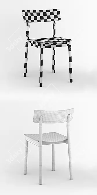 WOUD Pause Dining Chair: Contemporary Elegance 3D model image 3