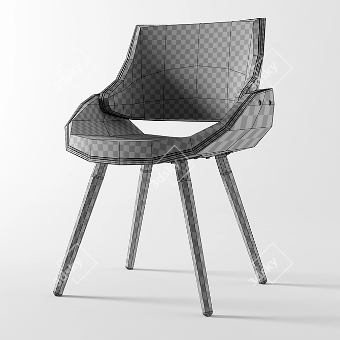 Chic LaPaloma Armchair: Elegant Design & Max Comfort 3D model image 3