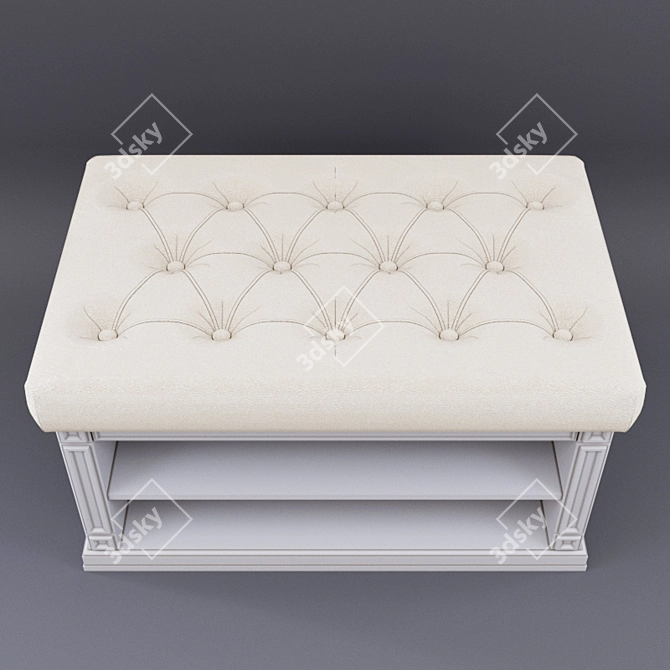 Shoe Storage Bench for Foyer 3D model image 2