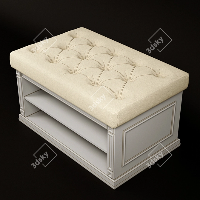 Shoe Storage Bench for Foyer 3D model image 4