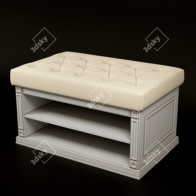 Shoe Storage Bench for Foyer 3D model image 5