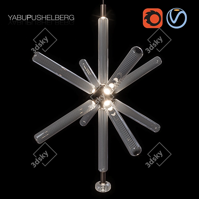 Celestial Glow: Yabu Pushelberg's Handblown Light Collection 3D model image 1