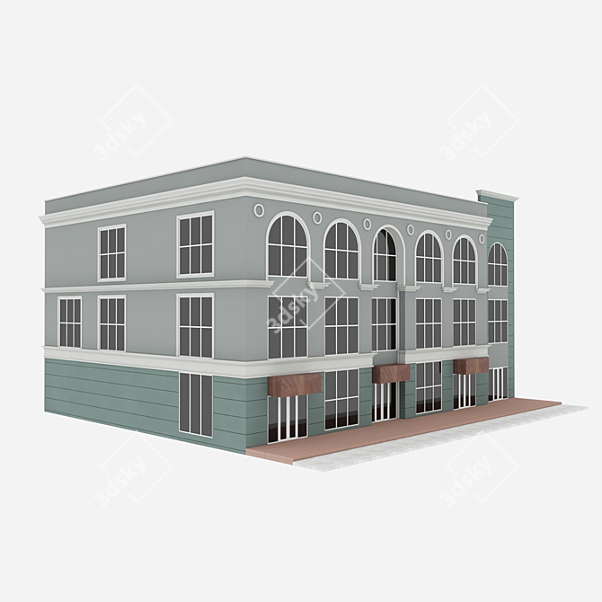 Elevate Your Space with Simple Multi-Story Building 3D model image 1