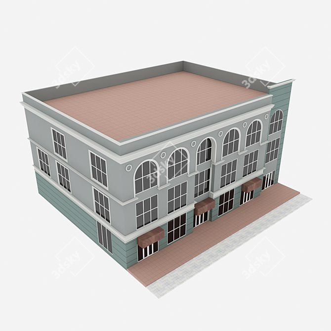 Elevate Your Space with Simple Multi-Story Building 3D model image 2