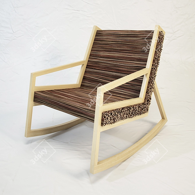 STUDIO VACEK Haluz Rocking Chair 3D model image 1