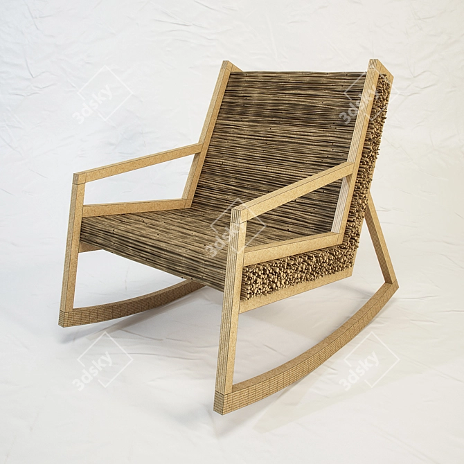 STUDIO VACEK Haluz Rocking Chair 3D model image 2