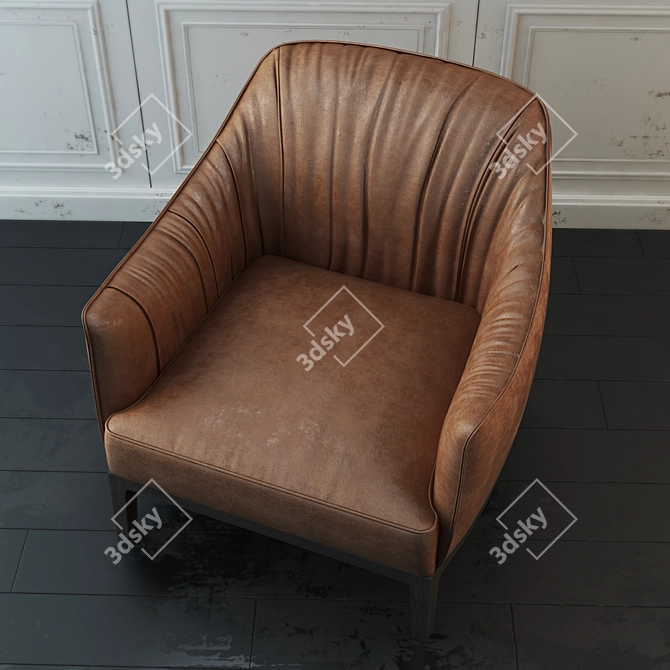 Blossom Armchair: Elegant Design, Italian Craftsmanship 3D model image 2