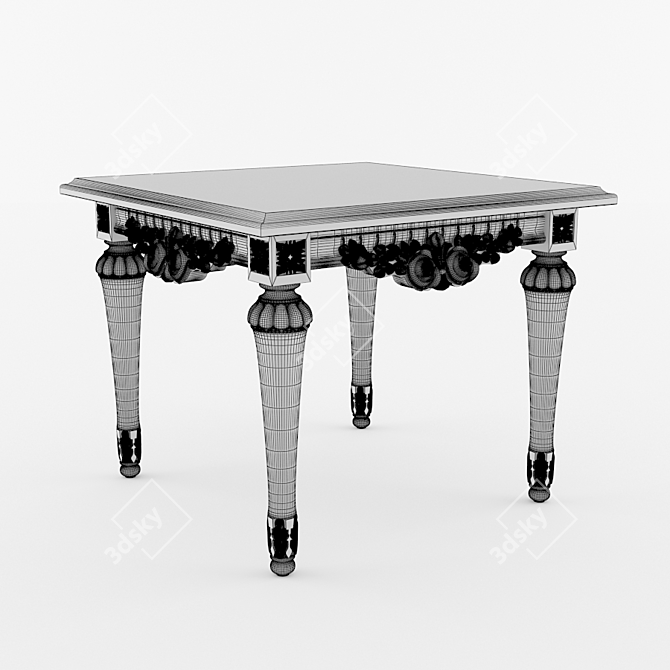 Elegant Baroque Giano Table 3D model image 2